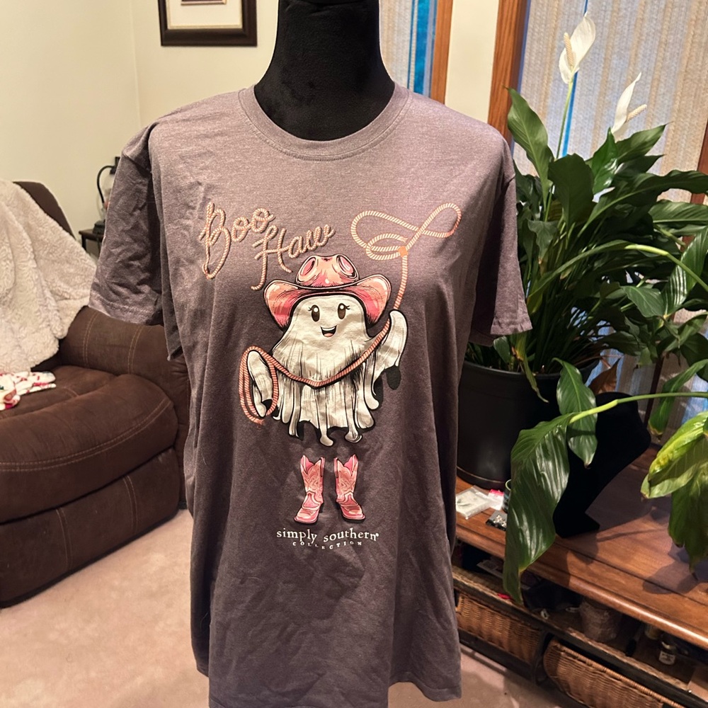 Simply Southern Boo Flaw Cat T-Shirt - Gray